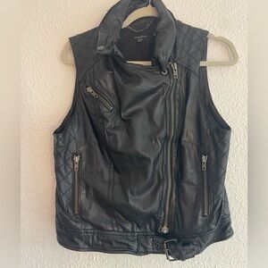 Muubaa Black Lamb Leather Vest